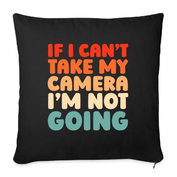 Photographer Photography Camera - Sofa pillowcase 17,3'' x 17,3'' (45 x 45 cm) - black - Front