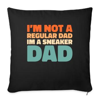 Sneakers Father Daddy Sneakers - Housse de coussin décorative 45 x 45 cm - noir - Devant