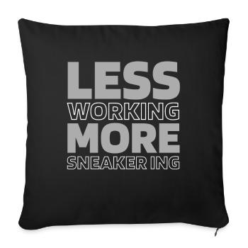 Sneakers - Sofa pillowcase 17,3'' x 17,3'' (45 x 45 cm) - black - Front