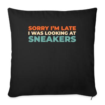 Sneakers - Sofa pillowcase 17,3'' x 17,3'' (45 x 45 cm) - black - Front