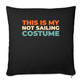 Sailing Sailor Sailboat Id Rather Be Sailing - Sofa pillowcase 17,3'' x 17,3'' (45 x 45 cm) - black - Front