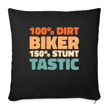 Mx Motocross Dirt Bike - Housse de coussin décorative 45 x 45 cm - noir - Devant
