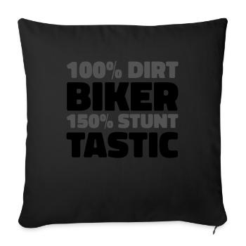 Mx Motocross Dirt Bike - Housse de coussin décorative 45 x 45 cm - noir - Devant