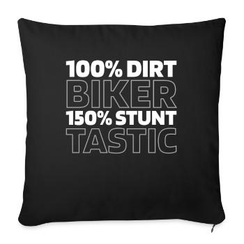 Mx Motocross Dirt Bike - Housse de coussin décorative 45 x 45 cm - noir - Devant