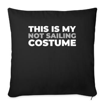 Sailing Sailor Sailboat Id Rather Be Sailing - Sofa pillowcase 17,3'' x 17,3'' (45 x 45 cm) - black - Front