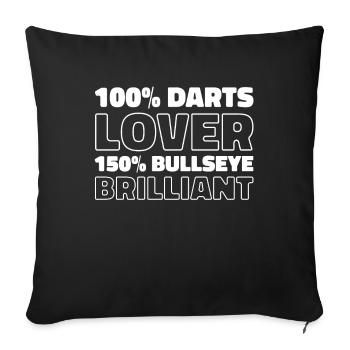Joueur de fléchettes - Housse de coussin décorative 45 x 45 cm - noir - Devant