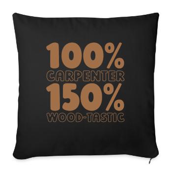 Carpenter Carpenter Carpenter - Sofa pillowcase 17,3'' x 17,3'' (45 x 45 cm) - black - Front