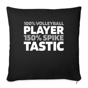 Volleyball Volleyballer - Sofakissenbezug 45 x 45 cm - Schwarz - Vorne