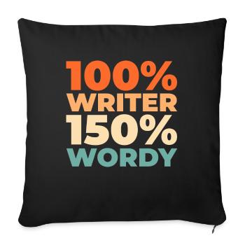 Writer Author - Sofa pillowcase 17,3'' x 17,3'' (45 x 45 cm) - black - Front
