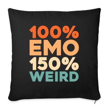 Emo Gothic - Sofa pillowcase 17,3'' x 17,3'' (45 x 45 cm) - black - Front