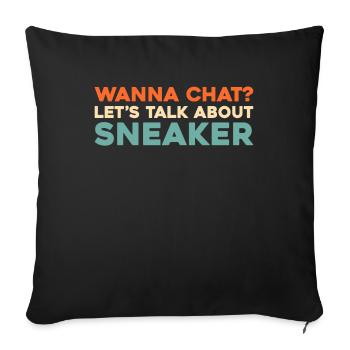 Sneakers - Sofa pillowcase 17,3'' x 17,3'' (45 x 45 cm) - black - Front