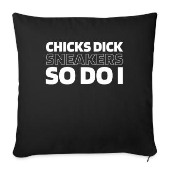 Sneakers - Sofa pillowcase 17,3'' x 17,3'' (45 x 45 cm) - black - Front