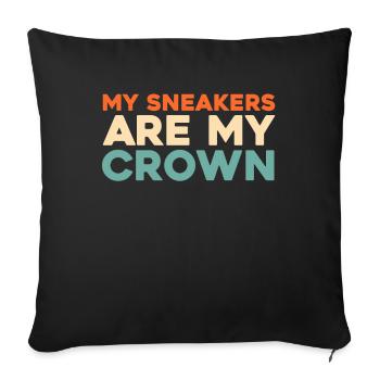 Sneakers - Sofa pillowcase 17,3'' x 17,3'' (45 x 45 cm) - black - Front