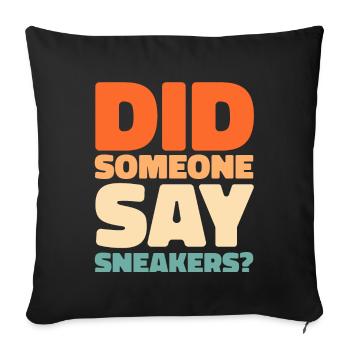 Sneakers - Sofa pillowcase 17,3'' x 17,3'' (45 x 45 cm) - black - Front