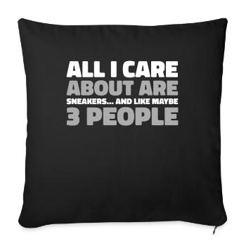 Sneakers - Sofa pillowcase 17,3'' x 17,3'' (45 x 45 cm) - black - Front