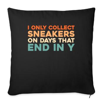 Sneakers - Sofa pillowcase 17,3'' x 17,3'' (45 x 45 cm) - black - Front