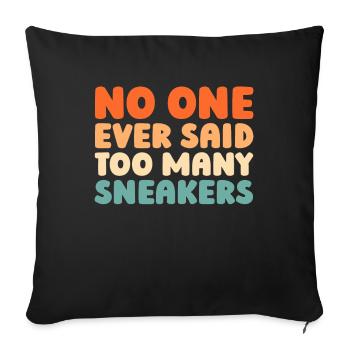 Sneakers - Sofa pillowcase 17,3'' x 17,3'' (45 x 45 cm) - black - Front