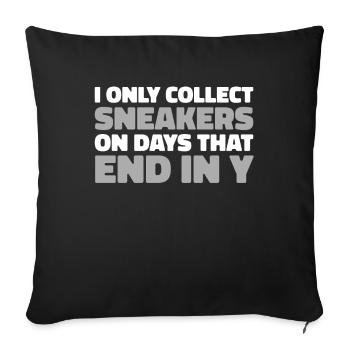 Sneakers - Sofa pillowcase 17,3'' x 17,3'' (45 x 45 cm) - black - Front
