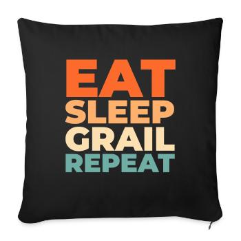 Sneakers Gral Eat Sleep Repeat - Sofakissenbezug 45 x 45 cm - Schwarz - Vorne
