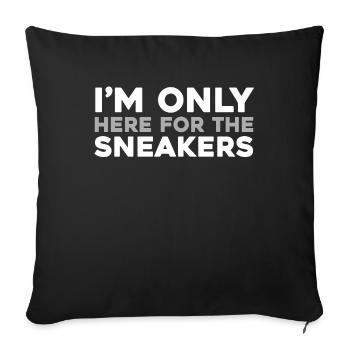 Sneakers - Sofa pillowcase 17,3'' x 17,3'' (45 x 45 cm) - black - Front