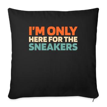 Sneakers - Sofa pillowcase 17,3'' x 17,3'' (45 x 45 cm) - black - Front