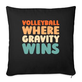 Volley-ball Volley-ball - Housse de coussin décorative 45 x 45 cm - noir - Devant