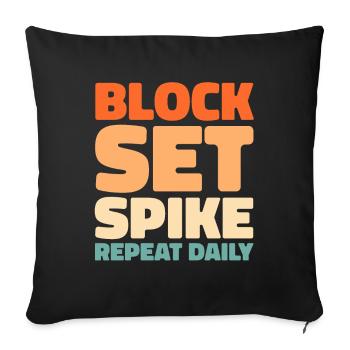 Volleyball Volleyballer - Sofa pillowcase 17,3'' x 17,3'' (45 x 45 cm) - black - Front