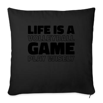 Volley-ball Volley-ball - Housse de coussin décorative 45 x 45 cm - noir - Devant