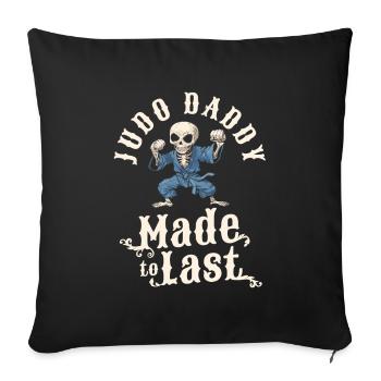 Judoka Skeleton Fathers Day Dad - Sofa pillowcase 17,3'' x 17,3'' (45 x 45 cm) - black - Front