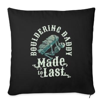 Bloc Bloc Squelette Fête des pères Papa - Housse de coussin décorative 45 x 45 cm - noir - Devant