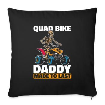 Quad Bike Skelett Fathers Day Dad - Sofakissenbezug 45 x 45 cm - Schwarz - Vorne