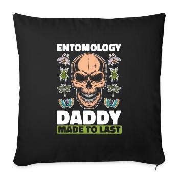 Entomologie Entomologiste Crâne d’insecte - Housse de coussin décorative 45 x 45 cm - noir - Devant