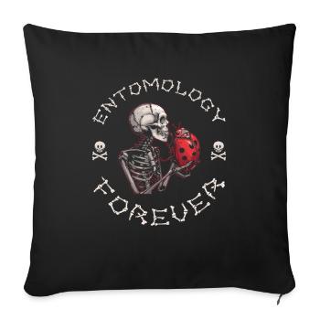 Entomologie Entomologiste Squelette d’insecte - Housse de coussin décorative 45 x 45 cm - noir - Devant