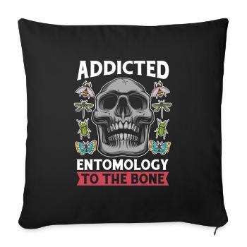 Entomologie Entomologiste Crâne d’Insecte - Housse de coussin décorative 45 x 45 cm - noir - Devant