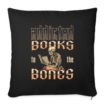Book Bookworm Bookworm - Sofa pillowcase 17,3'' x 17,3'' (45 x 45 cm) - black - Front