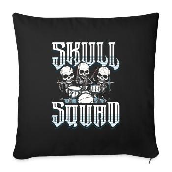 Batterie Batteurs Batteurs - Housse de coussin décorative 45 x 45 cm - noir - Devant