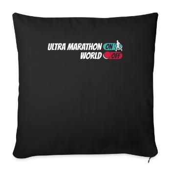 Ultramarathon Ultra Marathon Sur le Monde Hors Du Monde - Housse de coussin décorative 45 x 45 cm - noir - Devant