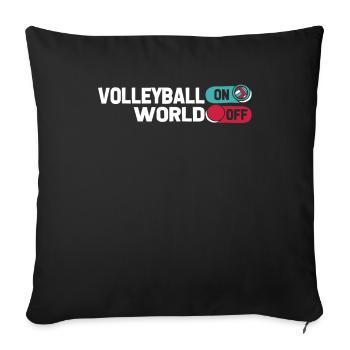 Volleyball Volleyballer Volleyball On World Off - Housse de coussin décorative 45 x 45 cm - noir - Devant