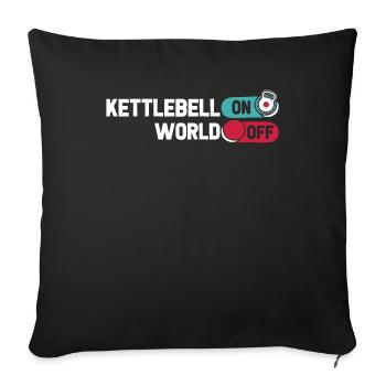 Kettlebell Kettlebell On World Off - Sofa pillowcase 17,3'' x 17,3'' (45 x 45 cm) - black - Front