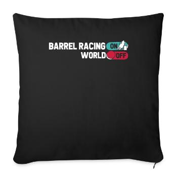 Course de barils Western Riding Course de barils - Housse de coussin décorative 45 x 45 cm - noir - Devant