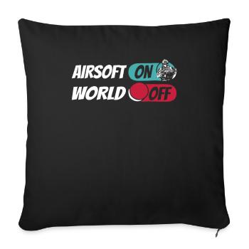 Airsoft Airsoft sur World Off - Housse de coussin décorative 45 x 45 cm - noir - Devant