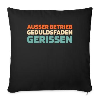 Schwarzer Humor - Sofakissenbezug 45 x 45 cm - Schwarz - Vorne