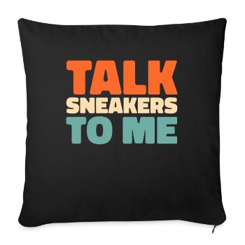 Sneakers - Sofa pillowcase 17,3'' x 17,3'' (45 x 45 cm) - black - Front