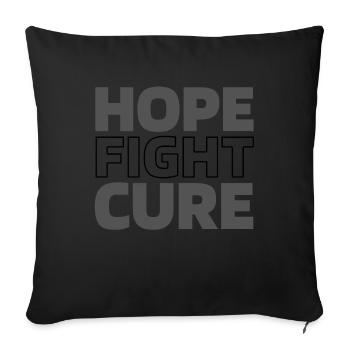 Alzheimer Hope Fight Cure Alzheimers - Sofa pillowcase 17,3'' x 17,3'' (45 x 45 cm) - black - Front