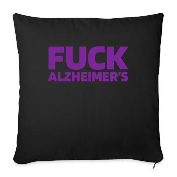Alzheimer - Housse de coussin décorative 45 x 45 cm - noir - Devant