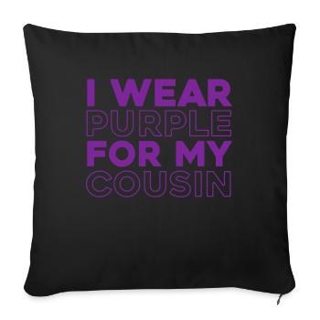 Alzheimer I Wear Purple For My Wife Alzheimers - Sofa pillowcase 17,3'' x 17,3'' (45 x 45 cm) - black - Front