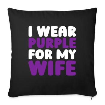 Alzheimer's - Sofa pillowcase 17,3'' x 17,3'' (45 x 45 cm) - black - Front