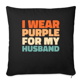 Alzheimer's - Sofa pillowcase 17,3'' x 17,3'' (45 x 45 cm) - black - Front