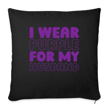Alzheimer - Housse de coussin décorative 45 x 45 cm - noir - Devant