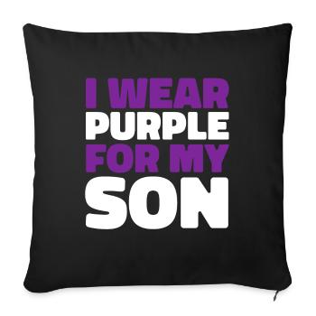 Alzheimer I Wear Purple For My Sister Alzheimers - Sofa pillowcase 17,3'' x 17,3'' (45 x 45 cm) - black - Front